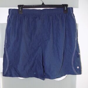 NIKE LINED NAVY/WHITE SWIM TRUNKS W/POCKETS SIZE XXL MEN'S NEW